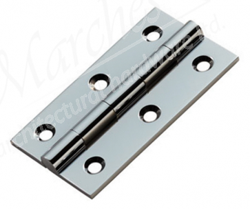 Solid Brass Butt Hinges (pair) - Polished Chrome