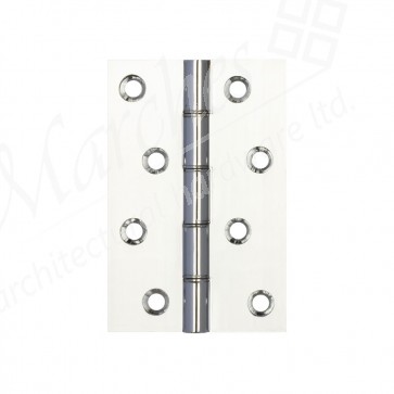 4" DPBW Butt Hinges (pair) - Polished Chrome