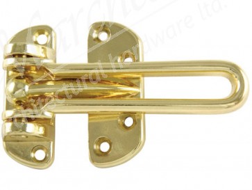 Security Door Restrictor - Polished Brass
