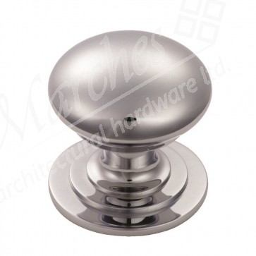 Victorian Cupboard Knob - Polished Chrome