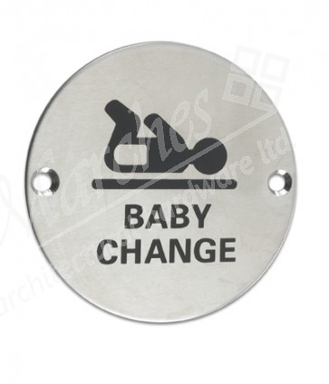 Baby Change 76mm - Satin Stainless Steel 