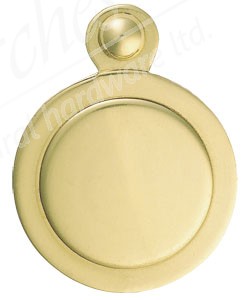 Victorian Covered Escutcheon - Polished Brass 