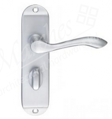 Zinc Oval Lever Bathroom Set - Satin Chrome