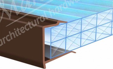 PVC Roof End Closures 16mm  - Brown