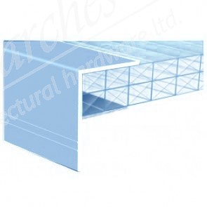 Exitex - Aluminium F-Section for 25mm Double Glaze Units 3m - Mill