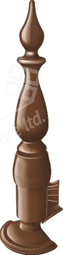 Exitex uPVC Polymer Finial & Base Brown