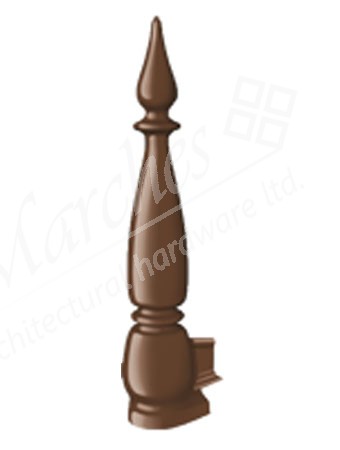 Exitex Fleur De Lys MK2/MK4 Aluminium Finial 350mm - Brown