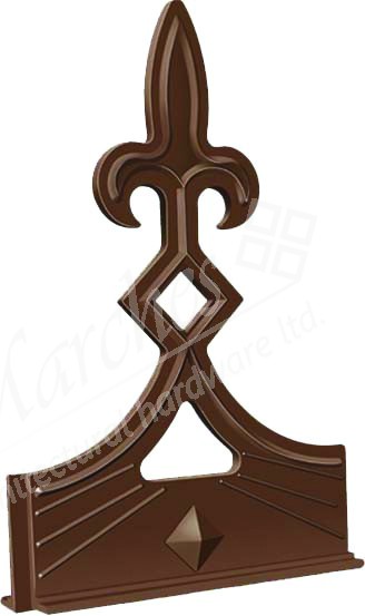 UPVC Fleur de Lys Crest Brown (L143mmXh224mm)