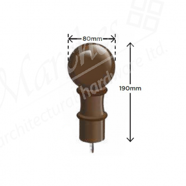 Exitex - MK2/MK4 Bolt Down Ball Finial 85mm - White
