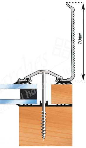 Exitex - Capex 40 with Gasket (Rag 45) Wall Flashing Profile 3m - Aluminium