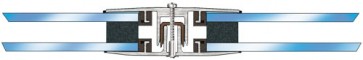 Exitex Self Supporting Horizontal Glazing Bar for 16-24mm Double Glaze Units 3m White