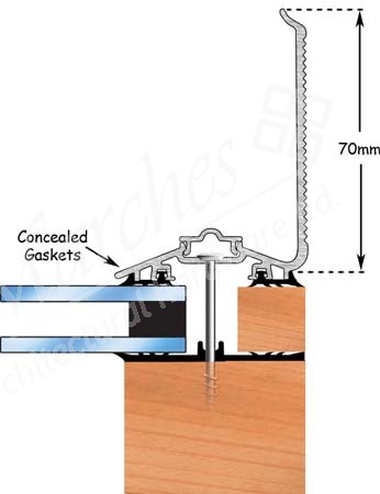 Exitex - Capex 50 with Gasket (Rag 45) Wall Finishing Profile 6m - White