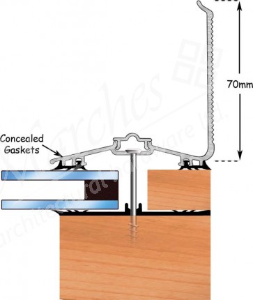 Exitex - Capex 70 Wall Finishing Profile + Rag 55 3m - Brown