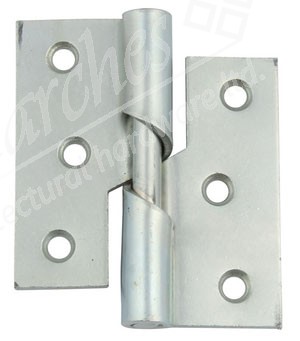 3" Steel Rising Butt Hinge LH (pair) - Zinc