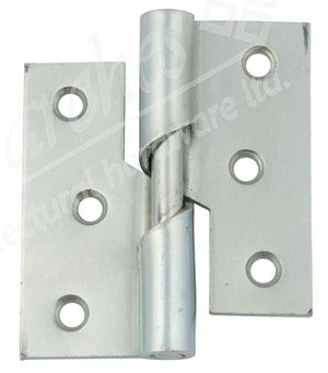 3" Steel Rising Butt Hinge RH (pair) - Zinc