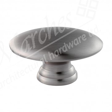 Oval Knob - Satin Nickel