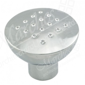 Dimple Effect Cupboard Knob - Polished chrome