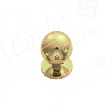 Ball Cupboard Knob - Polished Brass