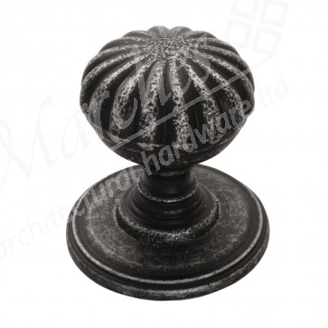 Delamain Flowered Cupboard Knob - Pewter