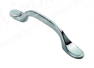  Shaker Handle 128mm (76mm c/c) - Polished Chrome