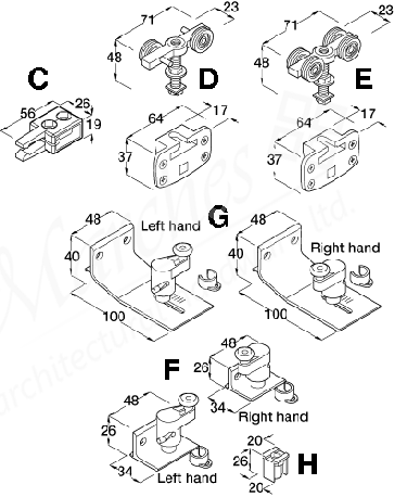 Häfele System 10 Mixfront fitting set