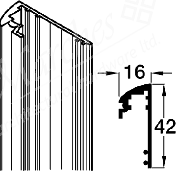 Front Track 2.5m Anod Alu