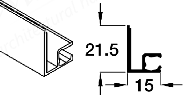 Cover Profile 2.5m Anod Alu