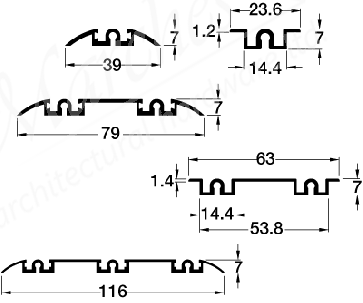 Aluflex 80 bottom tracks