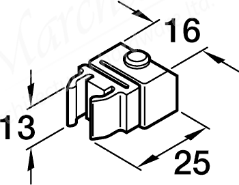 Track Stopper Grey Plastic