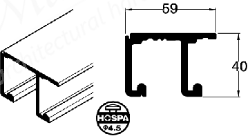 Double Upper Track 2.5m Alu