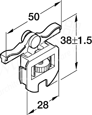 Trolley Hanger Clip On Plastic