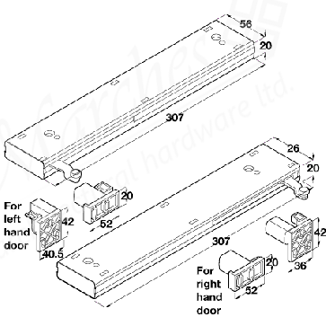 EKU soft closing system set