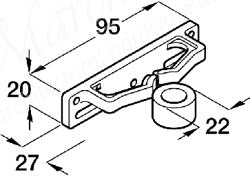 Central Stop Bumper Plastic Wh