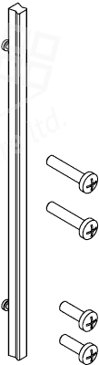 DOOR HANDLE 400mm ALU PLAIN TIMBER 20mm