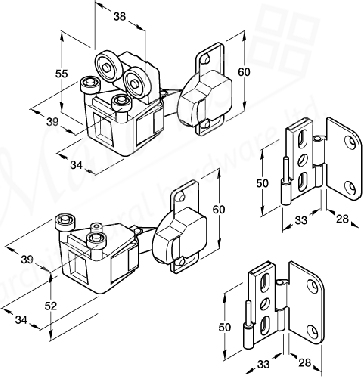 Fitting Set For 2 Doors 40kg