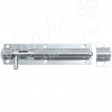 Straight Door Bolt - Galvanised - Various Sizes