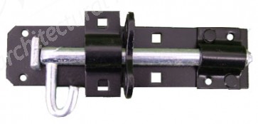 6" Black Padlock Bolt