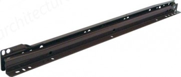Drawer runners, single extension, 30 kg capacity, base mounting, brown finish