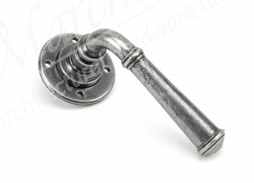 Regency Lever on Rose Set - Pewter