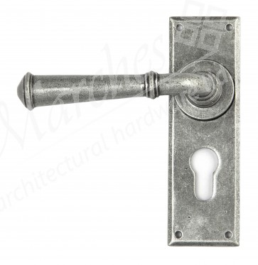 Regency Lever Euro Lock Set - Pewter