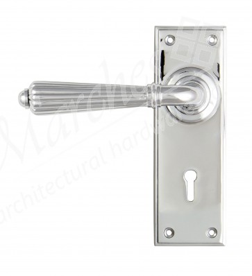 Hinton Lever Lock Set - Polished Chrome 