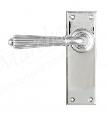 Hinton Lever Latch Set - Polished Chrome