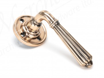 Hinton Lever on Rose Set - Polished Bronze