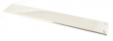 Large Art Deco Finger Plate - Polished Nickel
