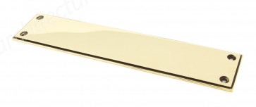 Small Art Deco Fingerplate - Aged Brass