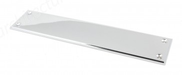 Small Art Deco Fingerplate - Polished Chrome