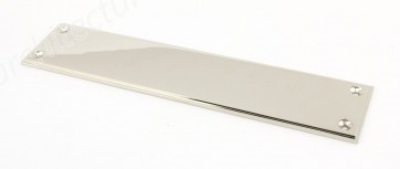 Small Art Deco Fingerplate - Polished Nickel