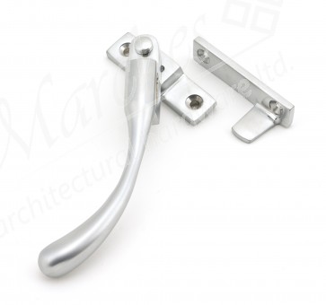 Satin Chrome Night-Vent Locking Peardrop Fastener - LH