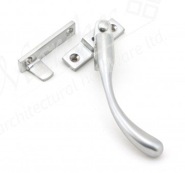 Satin Chrome Night-Vent Locking Peardrop Fastener - RH