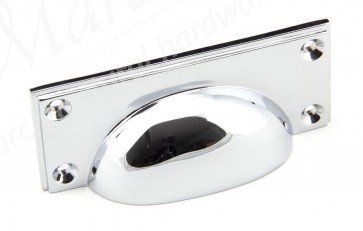 Art Deco Drawer Pull - Polished Chrome